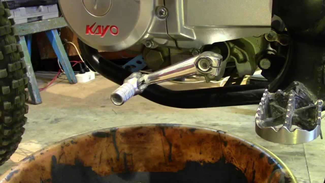 Kayo T2 замена масла (защитка двигателя)