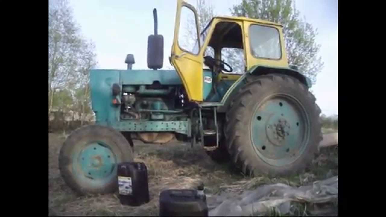 Трактор ЮМЗ 6 АЛ Замена масла в двигателе