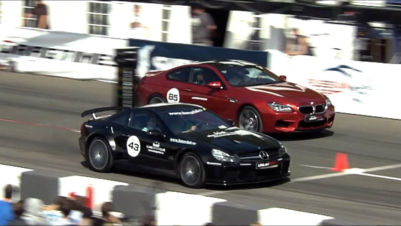 Mercedes SL 65 AMG Black Series vs BMW M6 F12 and Porsche 911 Turbo