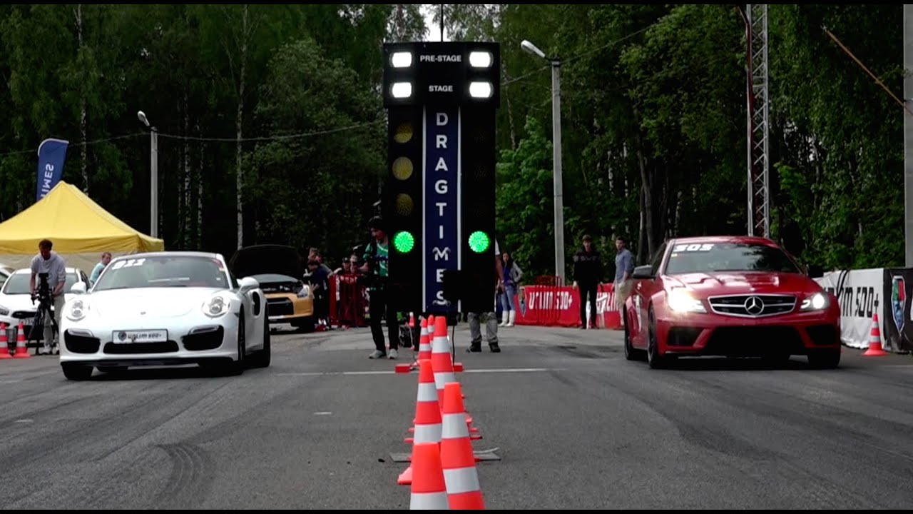 Porsche  911 Turbo vs Mercedes C63 AMG