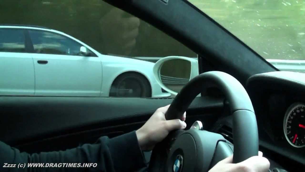 BMW M6 Evotech vs Audi RS6 Evotech (Roll on 80-300 km/h)