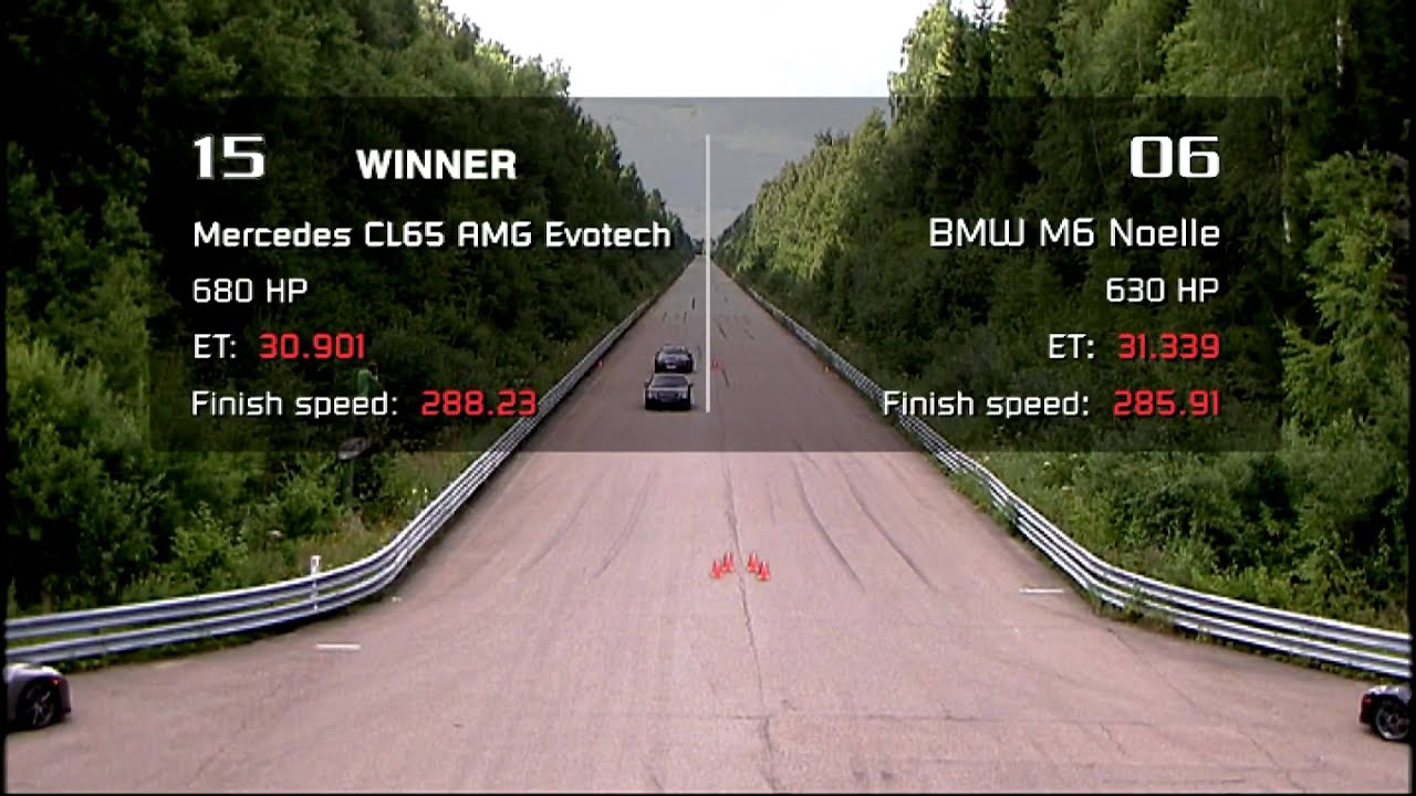 Moscow Unlim 500: MB CL65 AMG vs BMW M6 5.8L