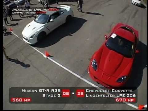 Nissan GT-R Stage 2 vs Chevrolet Corvette Z06 Supercharged