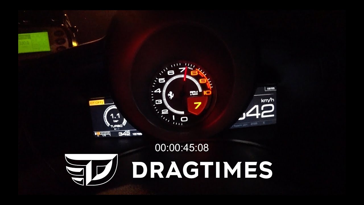 DT 0-300+. Ferrari 488 GTB 0 - 342 km/h.