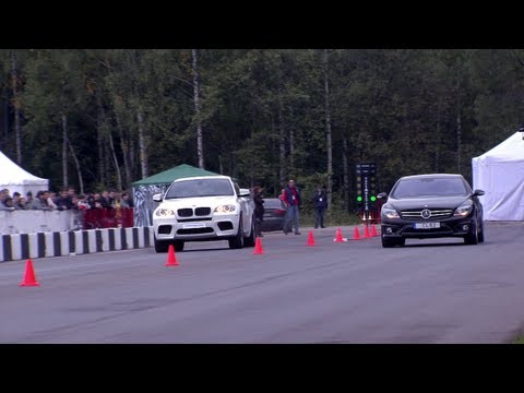 BMW X6M Evotech Stage 2 vs Mercedes-Benz CL63 AMG