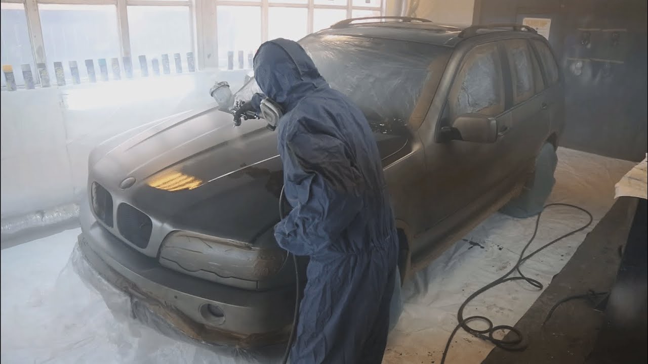 Very Cheap Way To Paint Car / BMW X5 - Покраска за 35 000 рублей