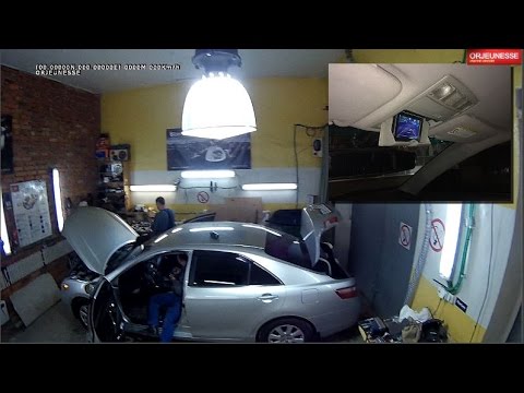 Обзор и установка 2 камеры + дисплей+монопод в Toyota Camry