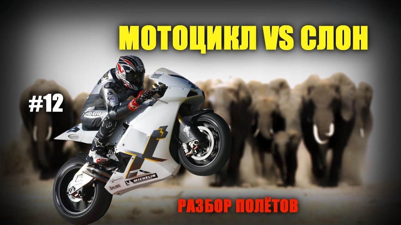 Мотоцикл против слона  - Разбор полётов №12