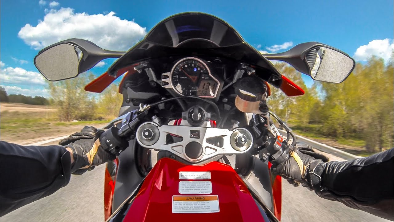 Honda CBR 1000RR - Первый отжиг на новом байке - first ride on motorcycle