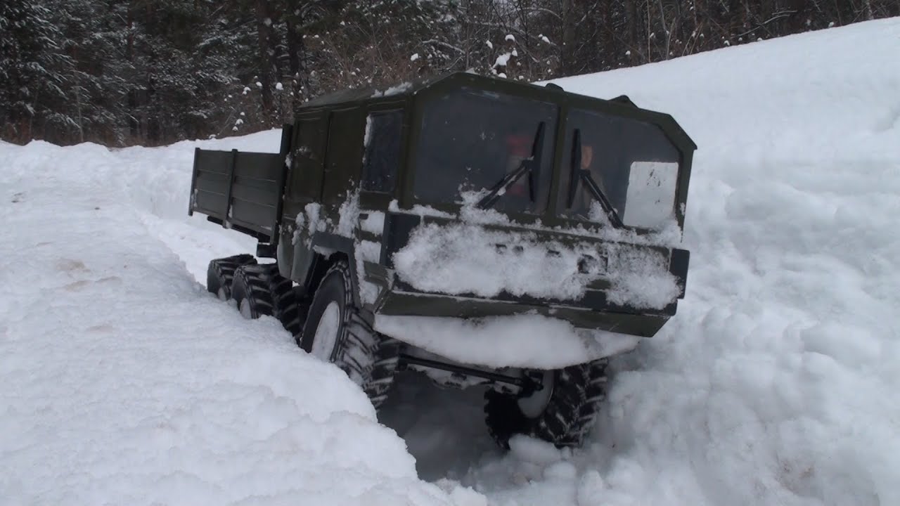 Snow SCALE OFF Road Trail Trucks - MAN Kat1 6x6 vs RC4WD Subzero 4x4