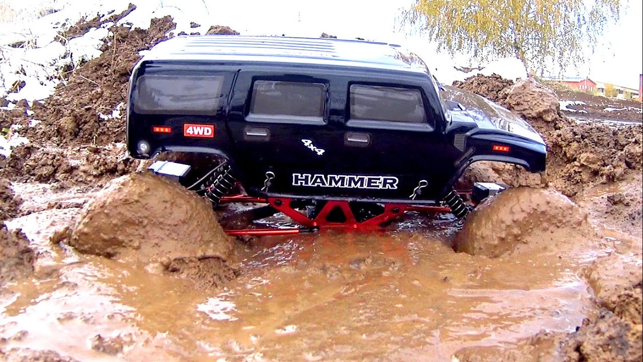 MUD Action Axial Wraith and Remo Hobby Rescue Stuck In The Mud HSP Crawler — RC Cars OFF Road 4x4