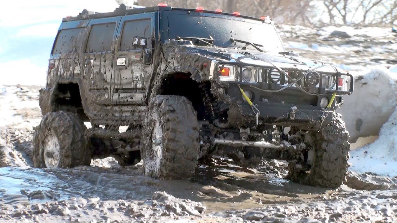 Toyota Tundra, Hummer H2, Dodge RAM - провалились в снег - RC OFF-Road