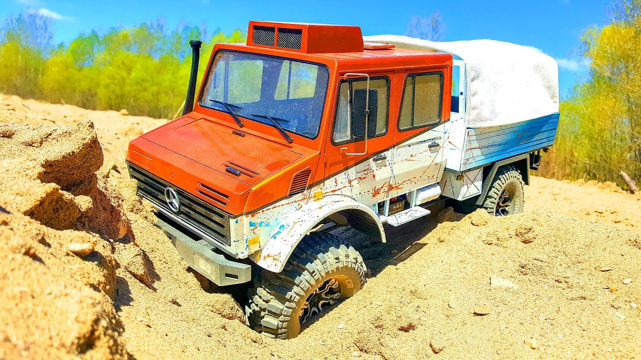 NEW RC Truck Traxxas TRX4 Unimog U5000 OFF Road Driving, Upgrade and Painting New Body - Wilimovich