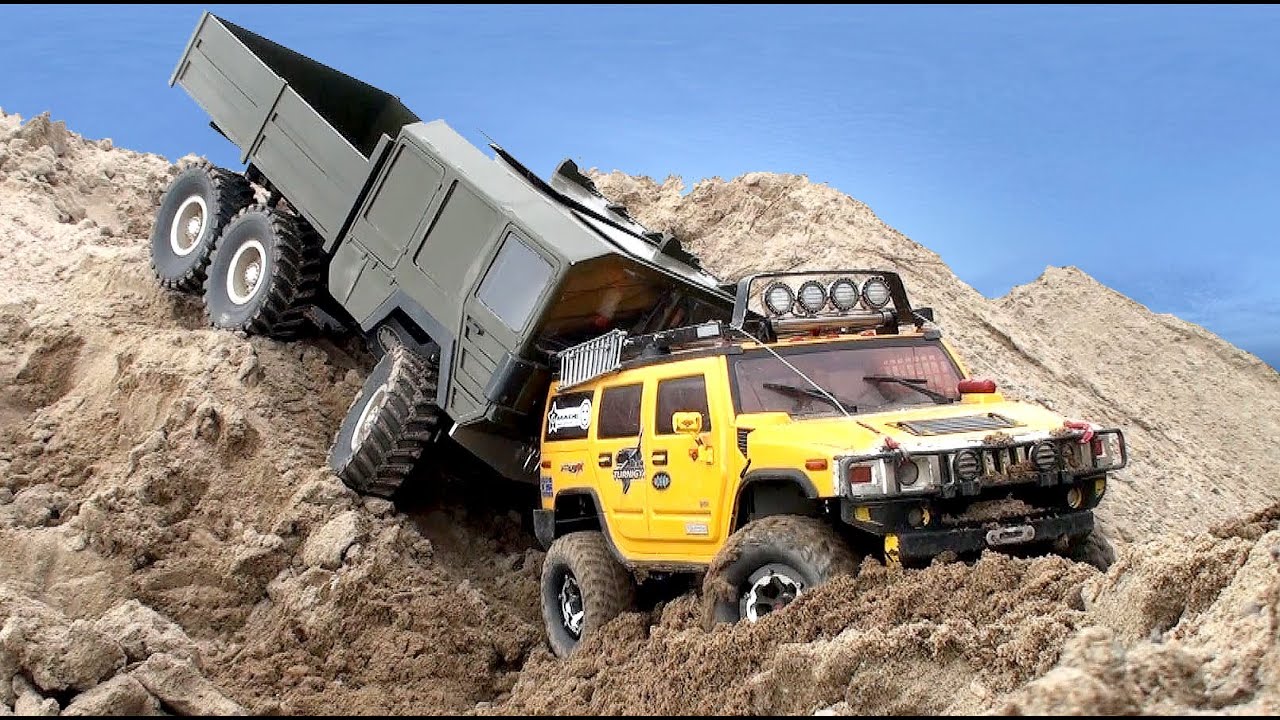RC TRUCK OFF Road - MAN Kat1 6x6 vs Hummer H2 4x4