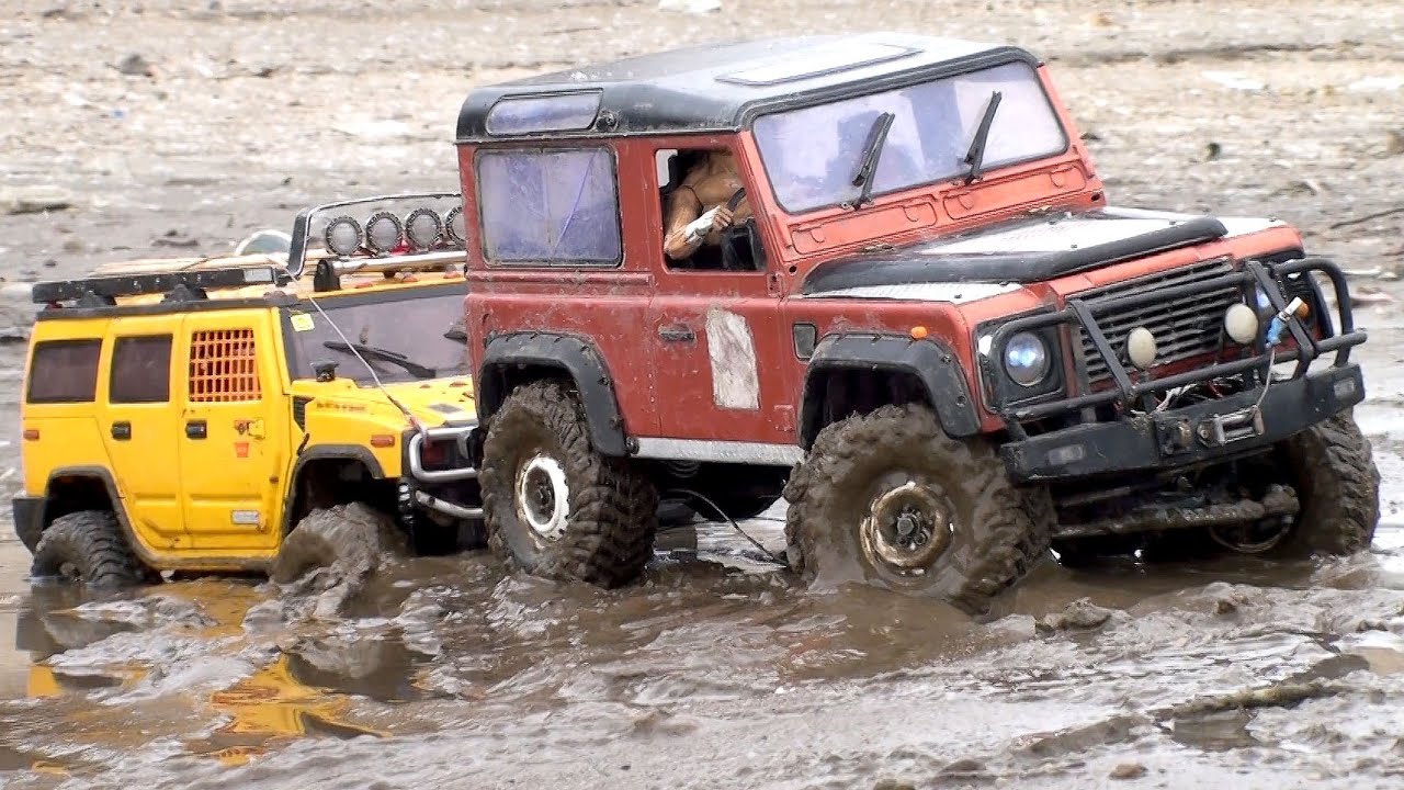 RC TRUCK OFF Road - MUD Diggers - Rescue - HUMMER H2 - Land Rover Defender 90