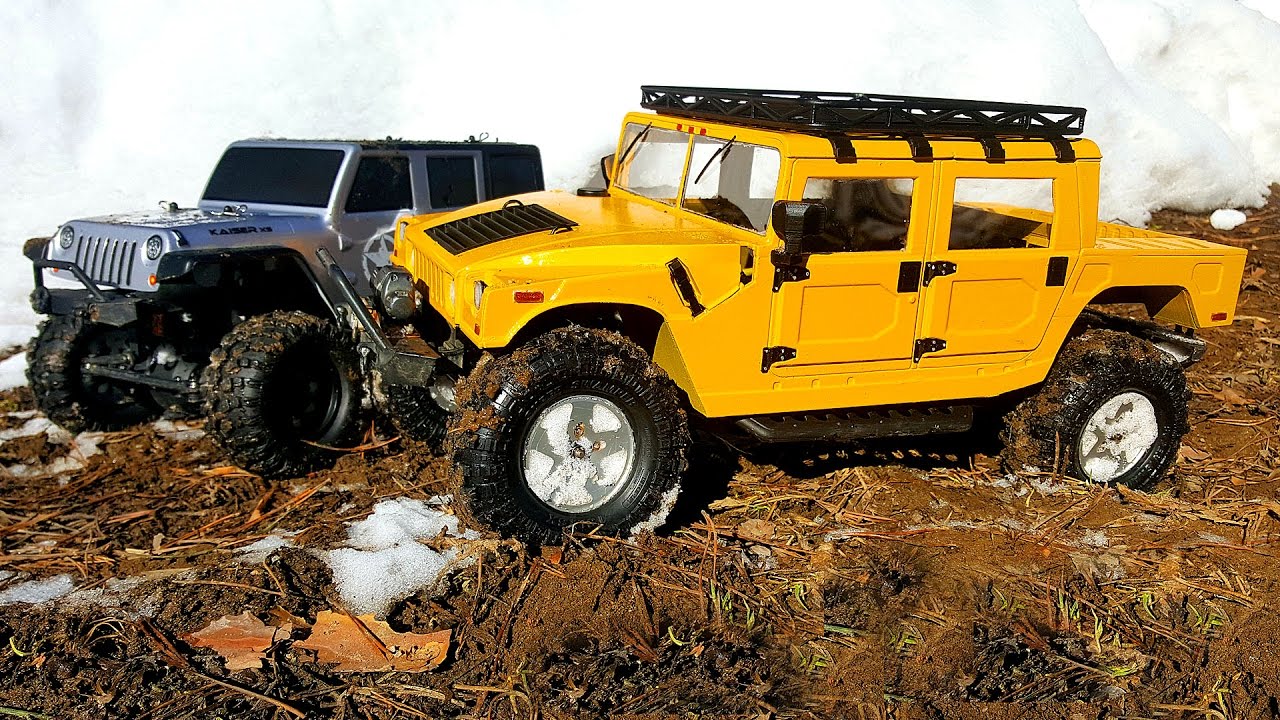 RC Cars OFF Road 4x4 — Hummer H1 Axial SCX10 and Kaiser XS Thunder Tiger — RC Extreme Pictures Vol1