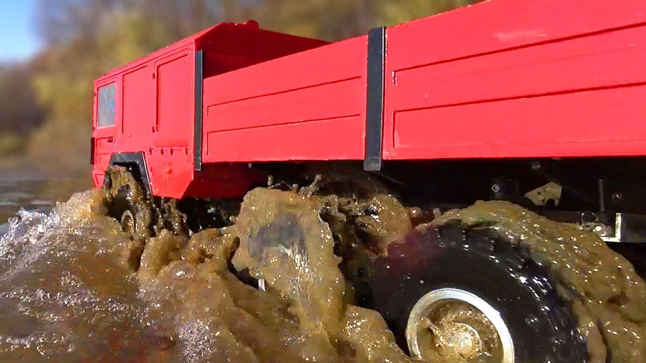 RC Trucks MUD and Water OFF Road — MAN KAT1 6x6 The Beast RC4WD, Hummer H2 4x4, Axial Wraith