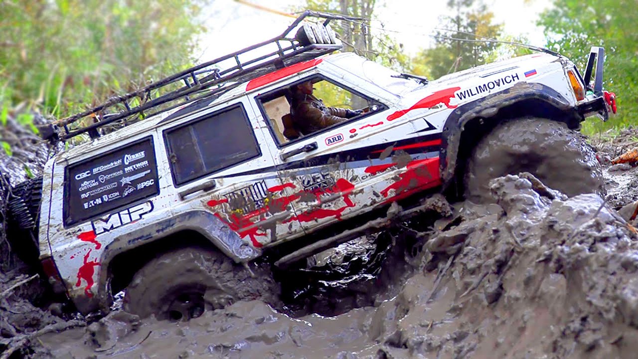 RC Cars UnReal MUD Action 4x4 — One For All And All For One — UAZ, Jeep, FJ Cruiser — Wilimovich