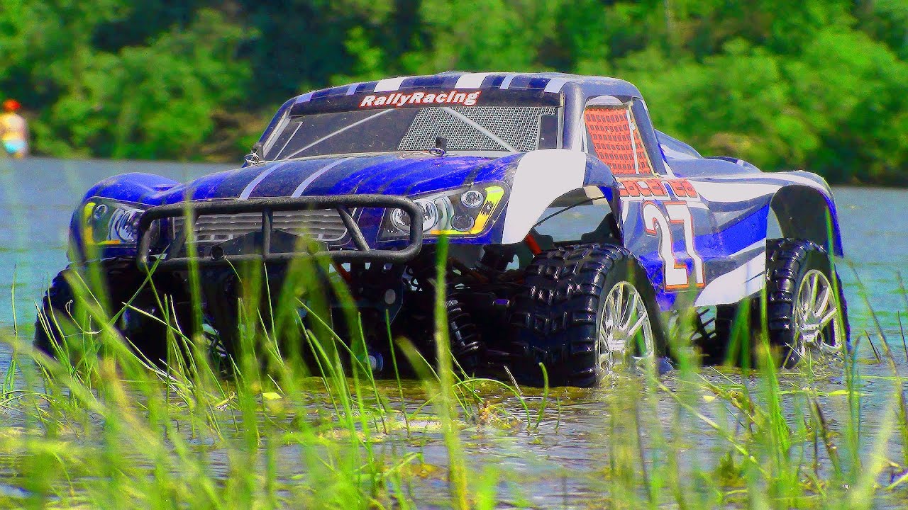RC Extreme Pictures | RC Truck Bashing, Jumping, Racing Fun, Water, MUD | 1/8th HSP Short Course 4x4