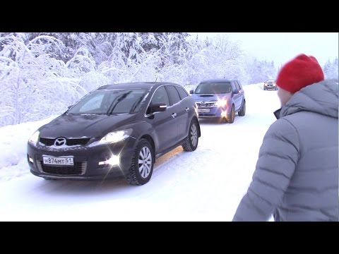 Зимний старт Forester vs Mazda CX-7